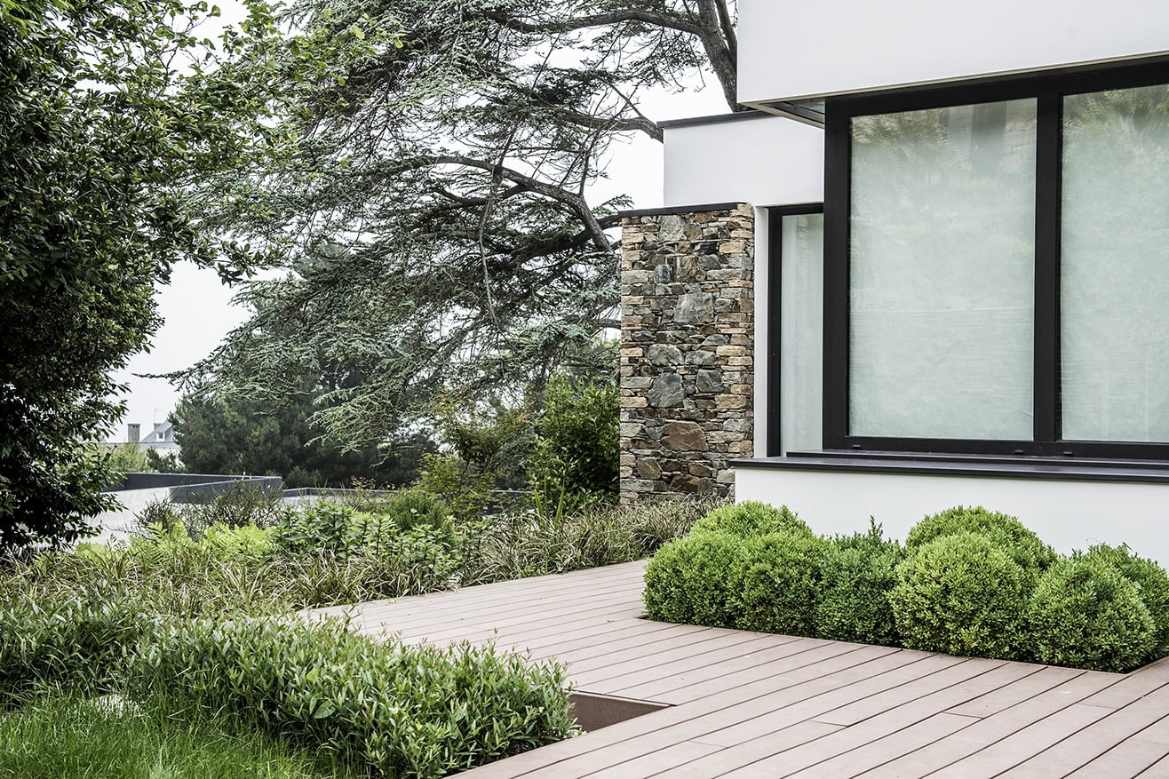 jardin moderne architecte paysagiste Bretagne Brieu Le Vaillant