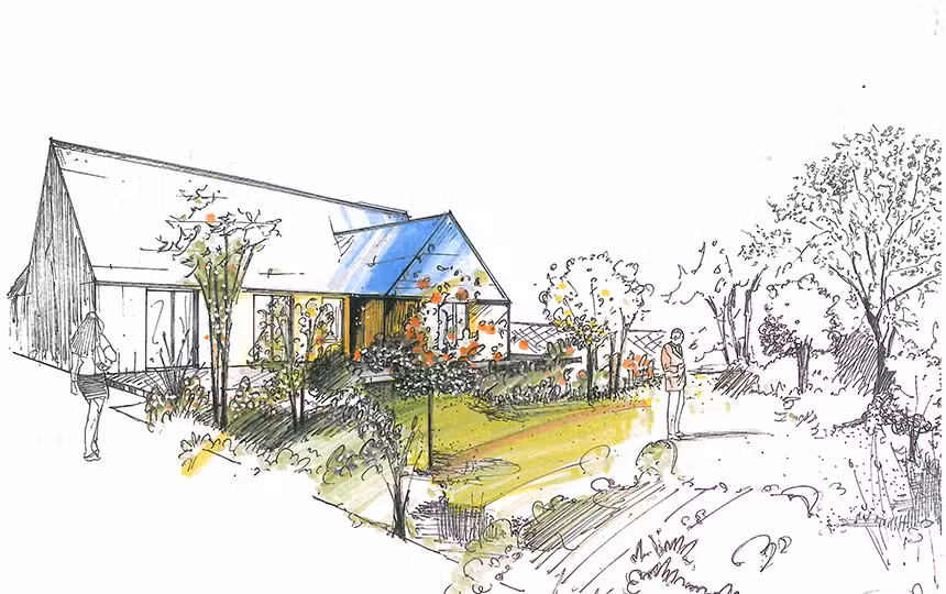 Croquis d'architecte paysagiste